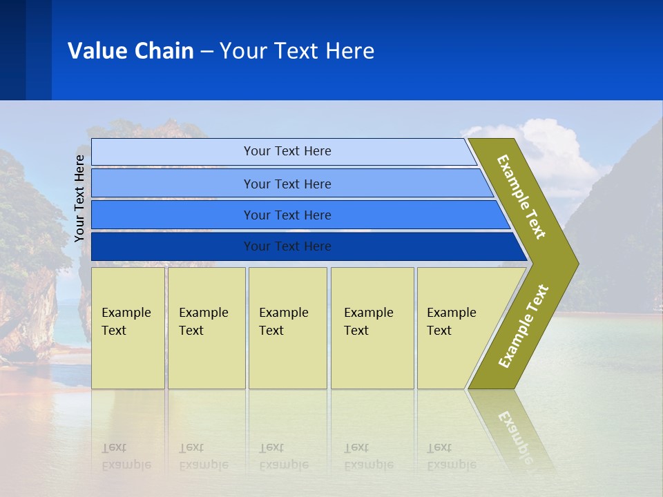 A Large Body Of Water Surrounded By Mountains PowerPoint Template