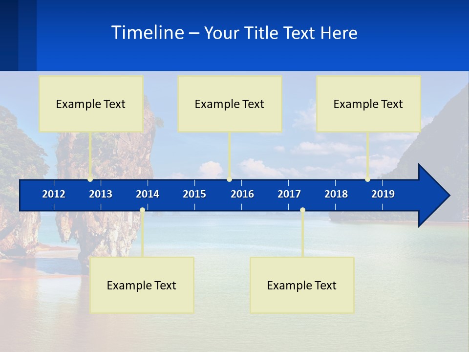 A Large Body Of Water Surrounded By Mountains PowerPoint Template