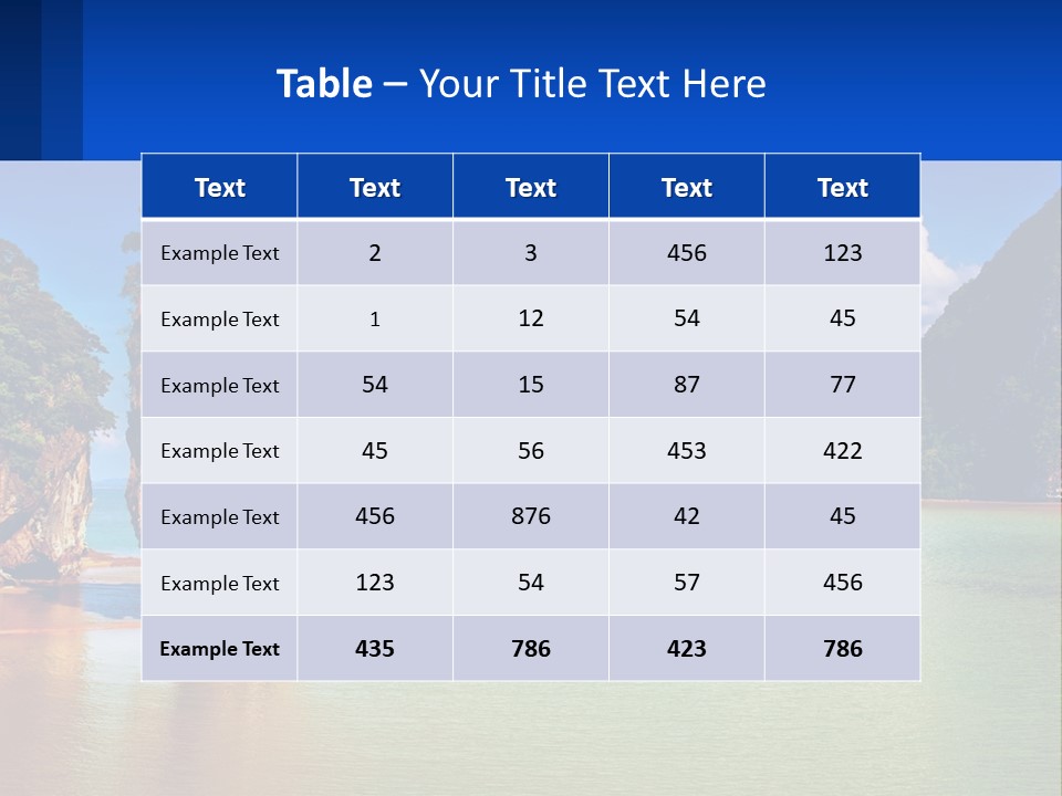 A Large Body Of Water Surrounded By Mountains PowerPoint Template