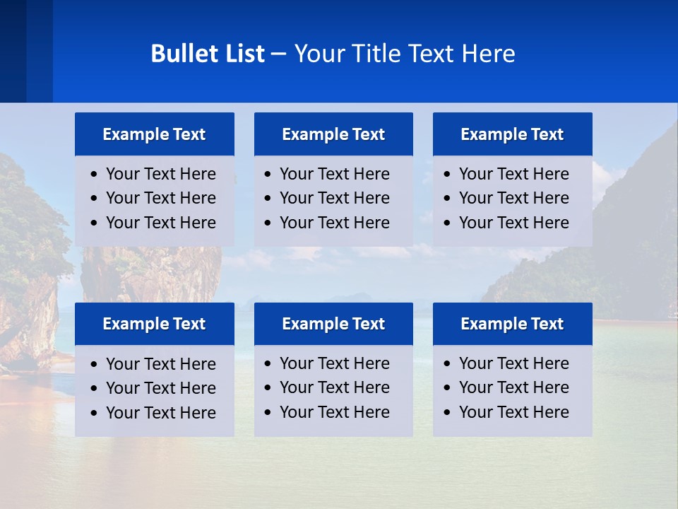 A Large Body Of Water Surrounded By Mountains PowerPoint Template