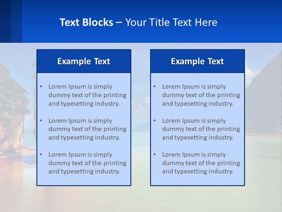 A Large Body Of Water Surrounded By Mountains PowerPoint Template