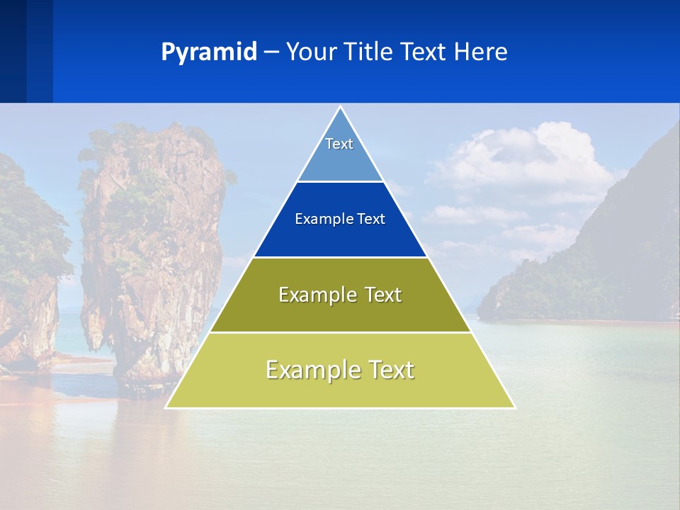 A Large Body Of Water Surrounded By Mountains PowerPoint Template