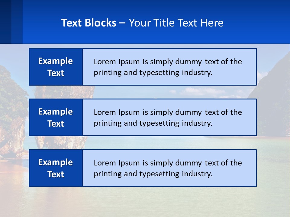 A Large Body Of Water Surrounded By Mountains PowerPoint Template