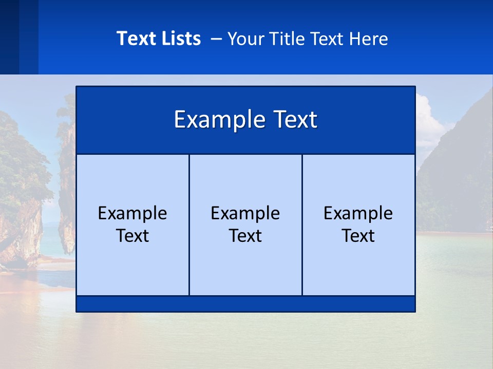 A Large Body Of Water Surrounded By Mountains PowerPoint Template