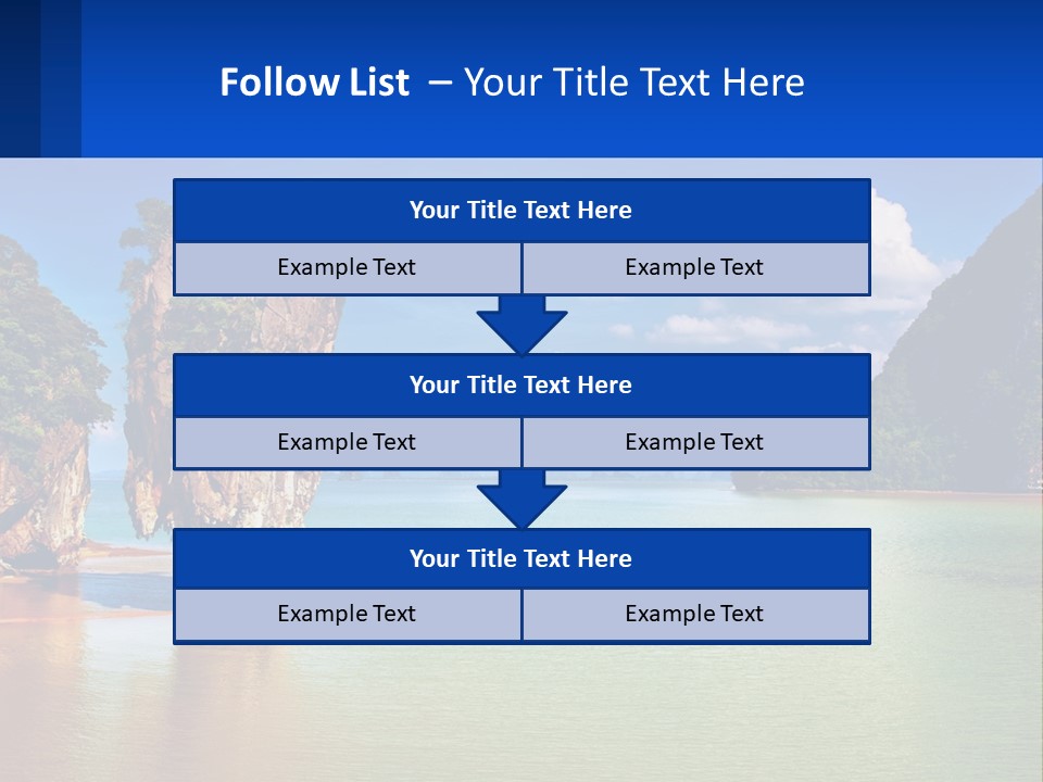 A Large Body Of Water Surrounded By Mountains PowerPoint Template