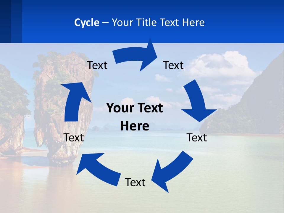 A Large Body Of Water Surrounded By Mountains PowerPoint Template