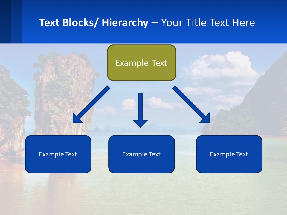 A Large Body Of Water Surrounded By Mountains PowerPoint Template