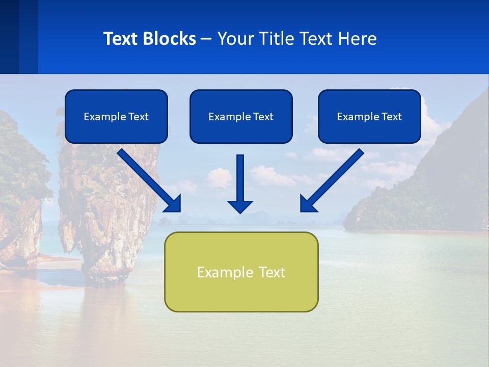 A Large Body Of Water Surrounded By Mountains PowerPoint Template