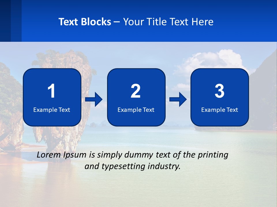 A Large Body Of Water Surrounded By Mountains PowerPoint Template