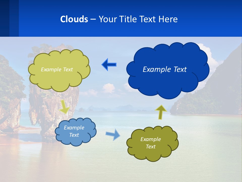 A Large Body Of Water Surrounded By Mountains PowerPoint Template