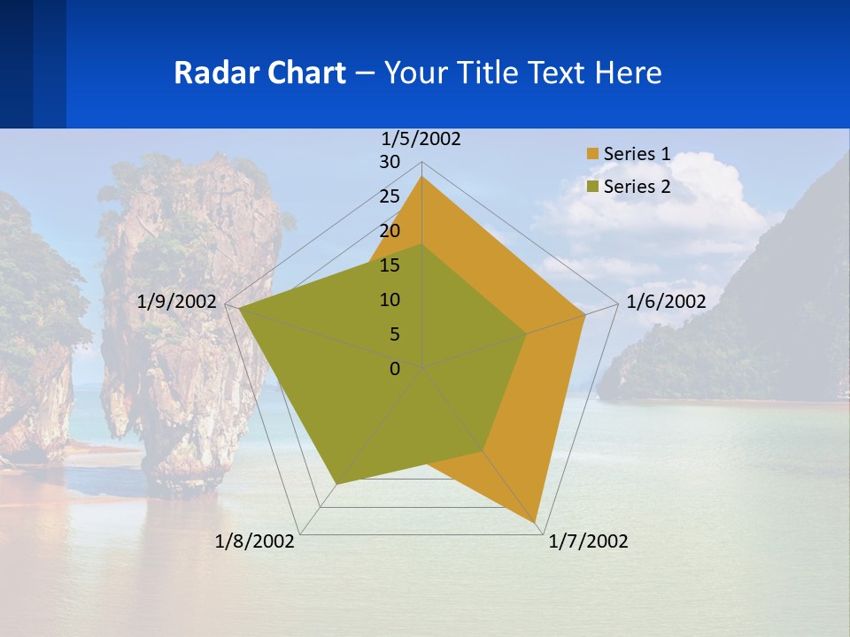 A Large Body Of Water Surrounded By Mountains PowerPoint Template