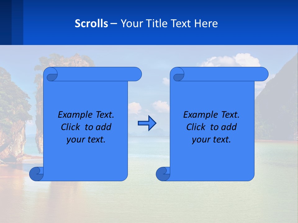 A Large Body Of Water Surrounded By Mountains PowerPoint Template