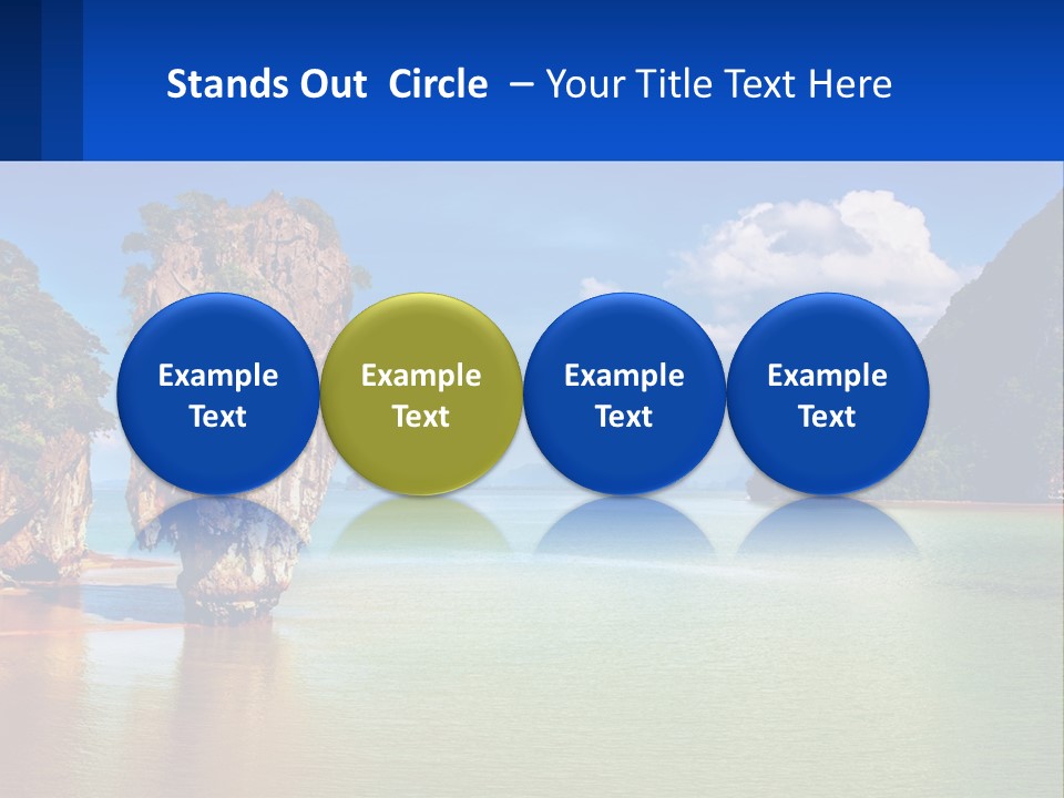 A Large Body Of Water Surrounded By Mountains PowerPoint Template