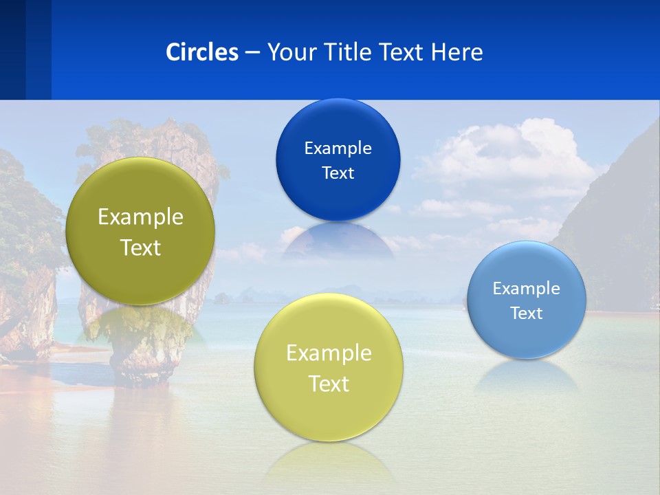 A Large Body Of Water Surrounded By Mountains PowerPoint Template