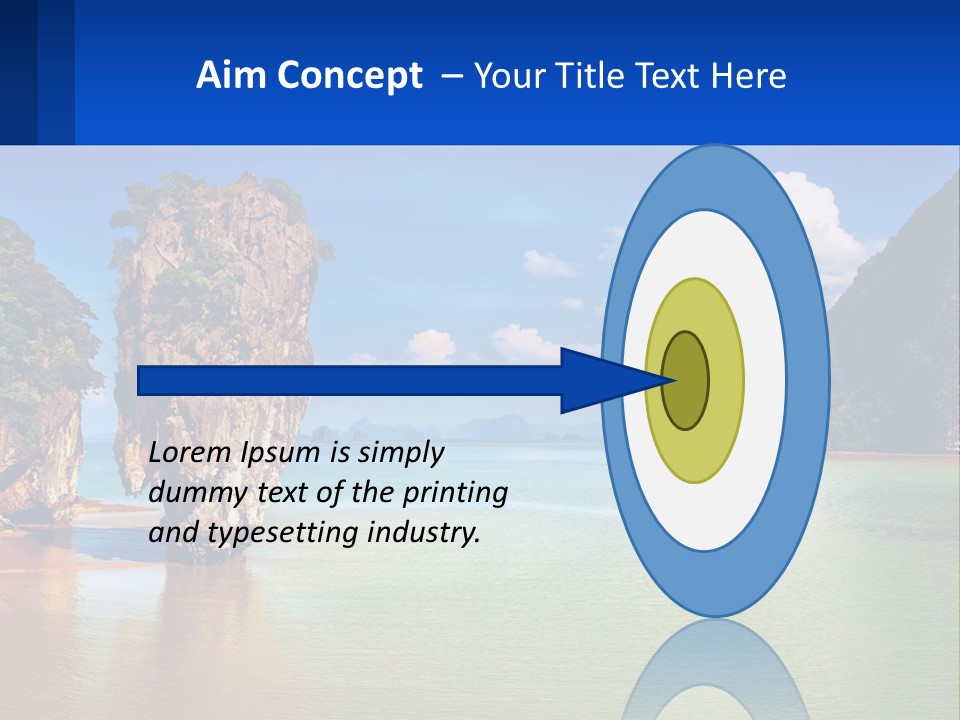 A Large Body Of Water Surrounded By Mountains PowerPoint Template