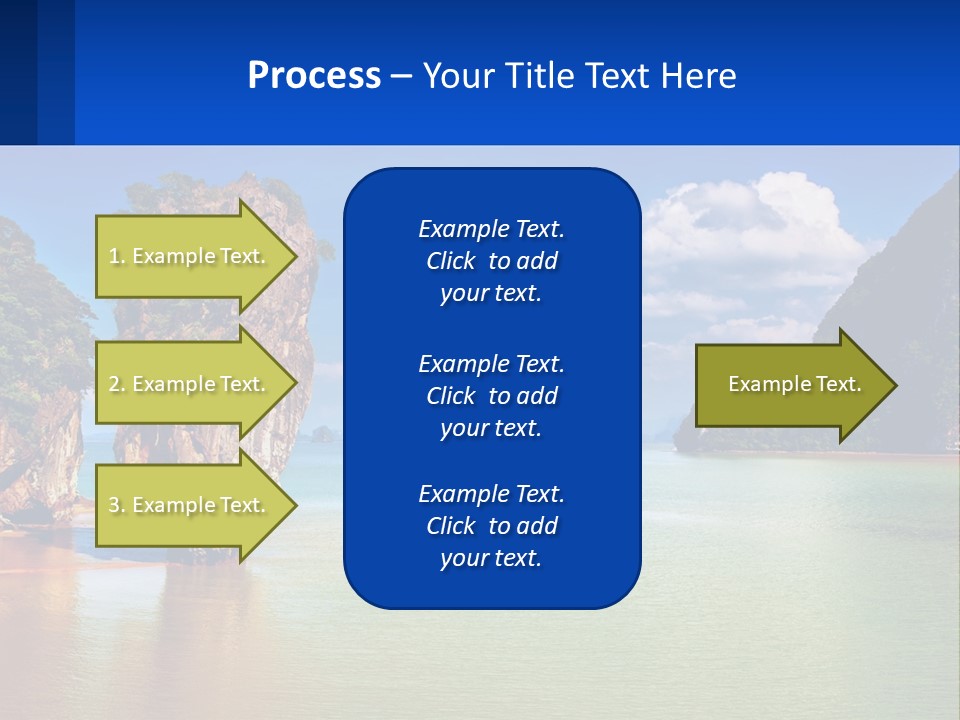 A Large Body Of Water Surrounded By Mountains PowerPoint Template