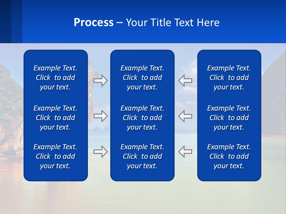A Large Body Of Water Surrounded By Mountains PowerPoint Template