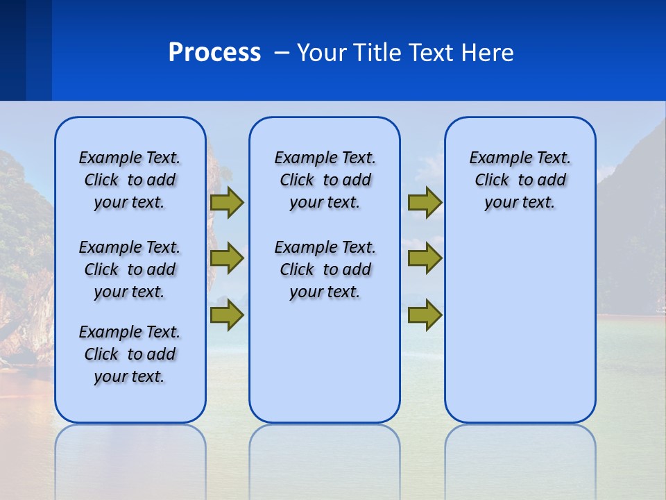 A Large Body Of Water Surrounded By Mountains PowerPoint Template