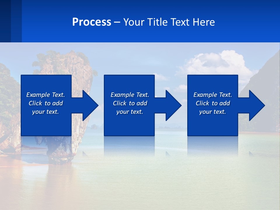 A Large Body Of Water Surrounded By Mountains PowerPoint Template