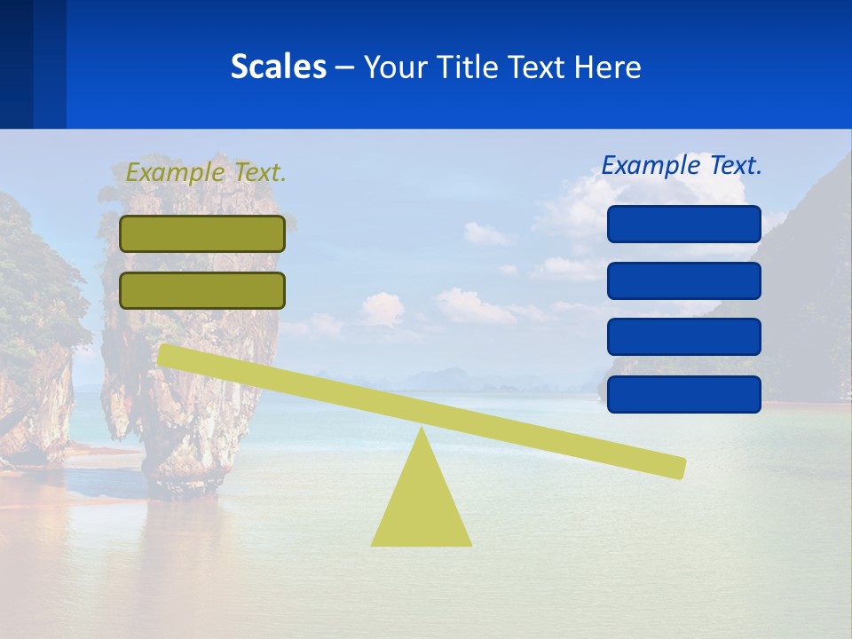 A Large Body Of Water Surrounded By Mountains PowerPoint Template