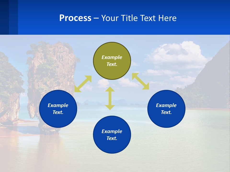 A Large Body Of Water Surrounded By Mountains PowerPoint Template