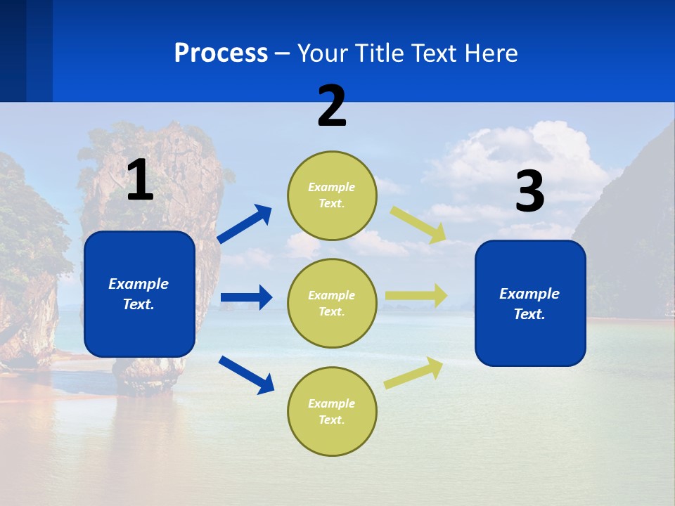 A Large Body Of Water Surrounded By Mountains PowerPoint Template