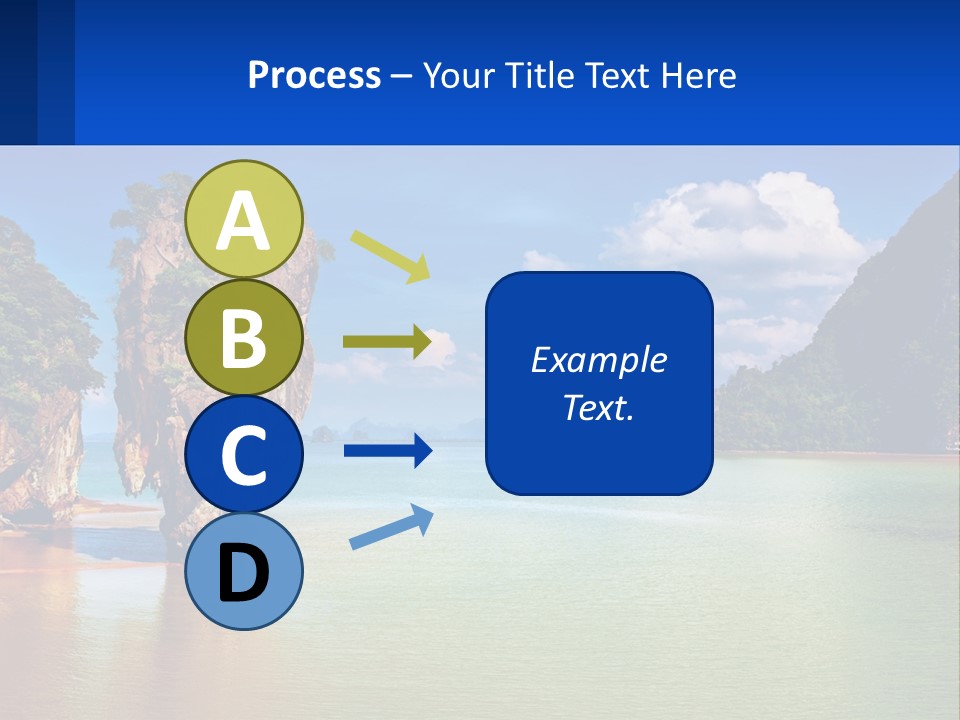A Large Body Of Water Surrounded By Mountains PowerPoint Template