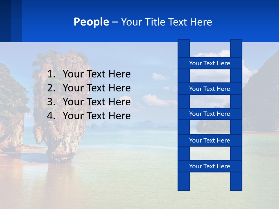 A Large Body Of Water Surrounded By Mountains PowerPoint Template