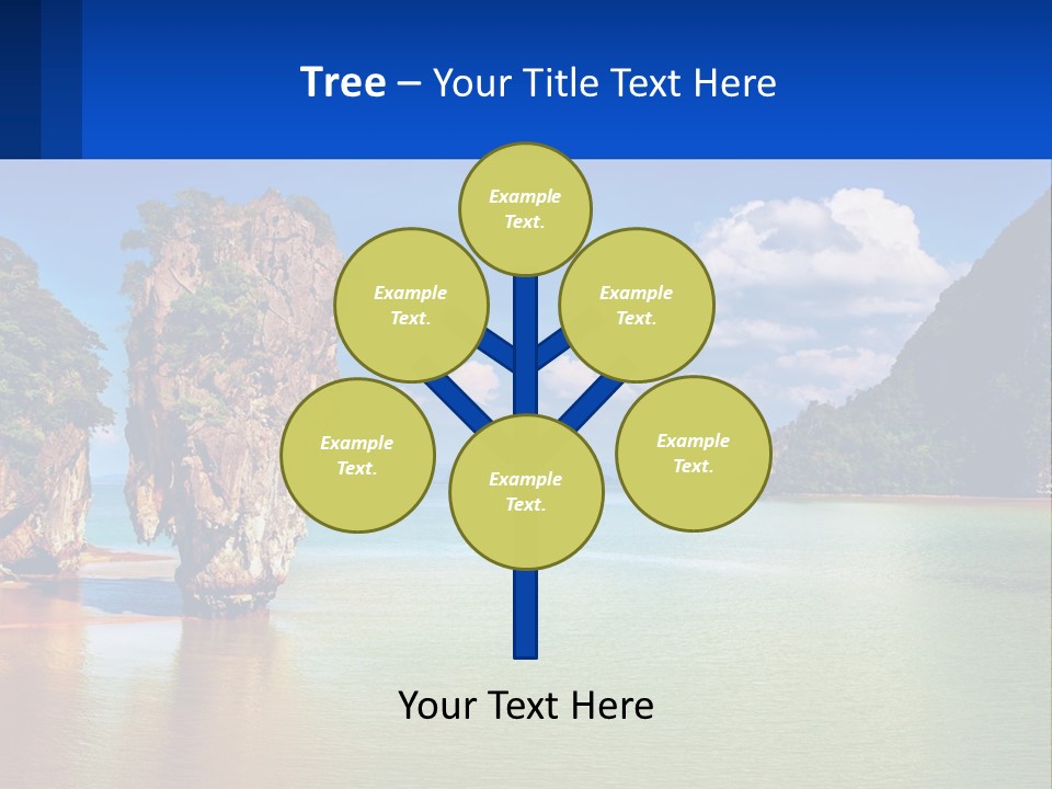 A Large Body Of Water Surrounded By Mountains PowerPoint Template