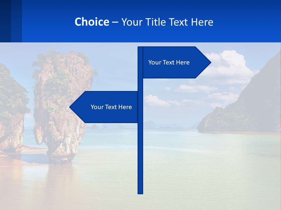 A Large Body Of Water Surrounded By Mountains PowerPoint Template