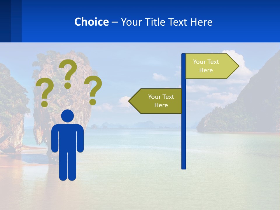 A Large Body Of Water Surrounded By Mountains PowerPoint Template