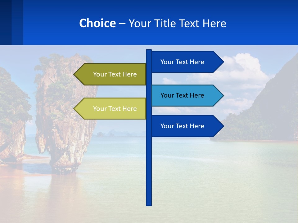 A Large Body Of Water Surrounded By Mountains PowerPoint Template