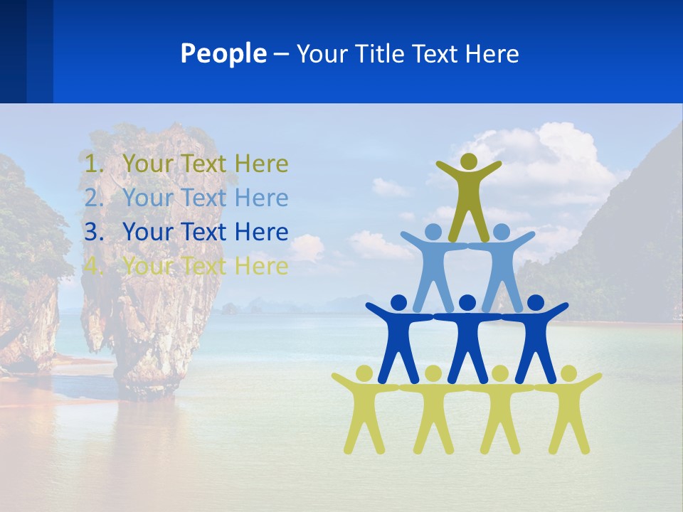 A Large Body Of Water Surrounded By Mountains PowerPoint Template