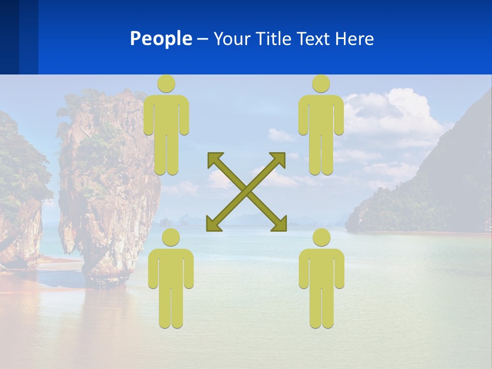 A Large Body Of Water Surrounded By Mountains PowerPoint Template