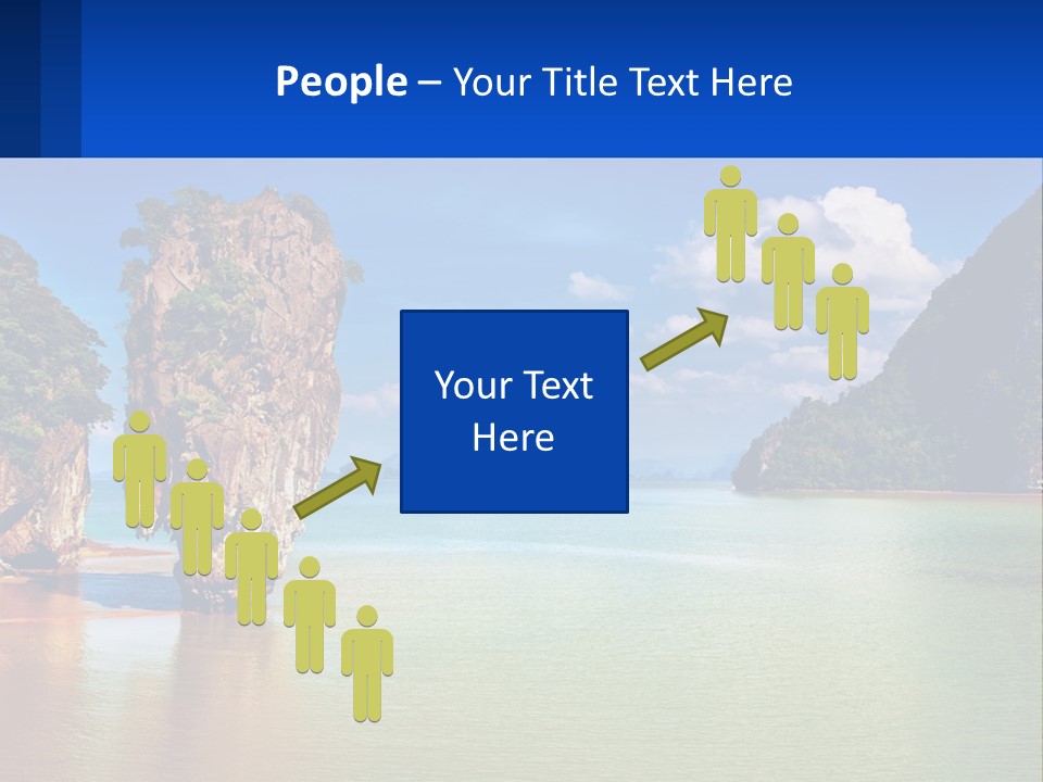 A Large Body Of Water Surrounded By Mountains PowerPoint Template