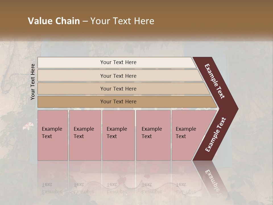 A Window With Blue Shutters And Flowers On It PowerPoint Template