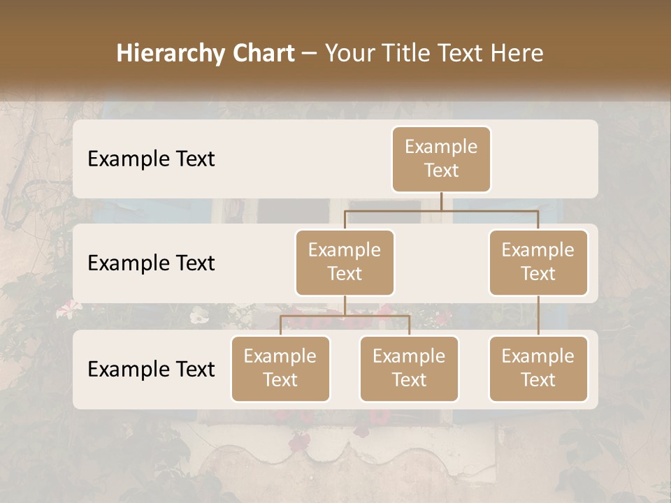 A Window With Blue Shutters And Flowers On It PowerPoint Template