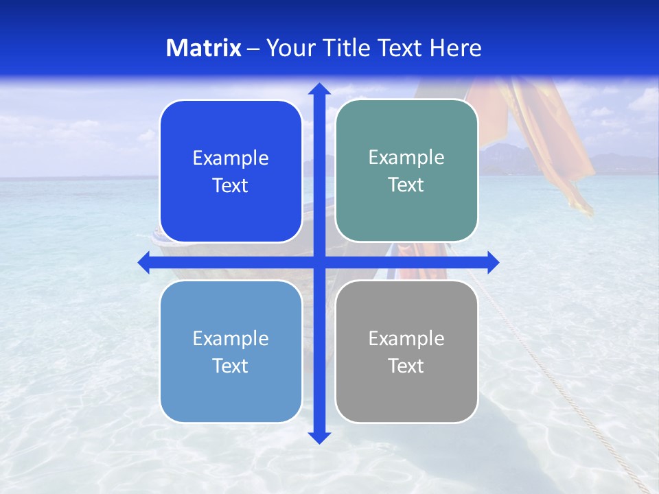 A Boat In The Water With A Blue Sky In The Background PowerPoint Template