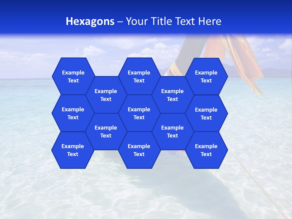 A Boat In The Water With A Blue Sky In The Background PowerPoint Template