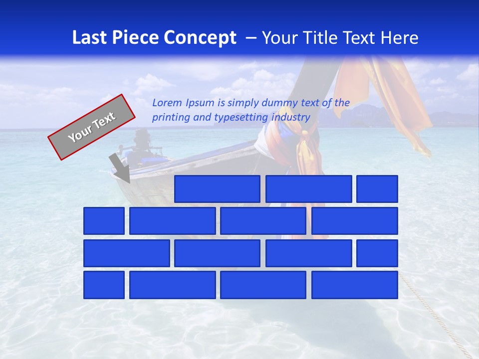 A Boat In The Water With A Blue Sky In The Background PowerPoint Template
