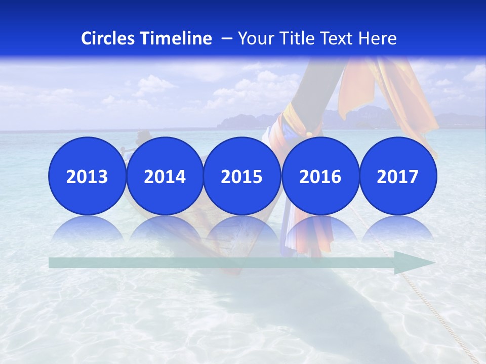 A Boat In The Water With A Blue Sky In The Background PowerPoint Template