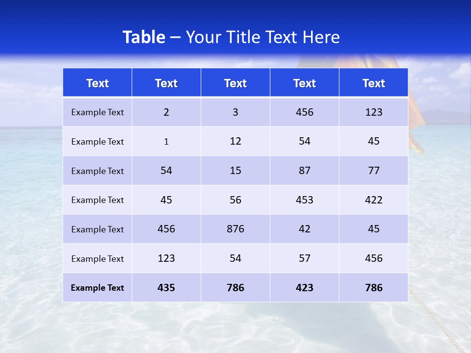 A Boat In The Water With A Blue Sky In The Background PowerPoint Template