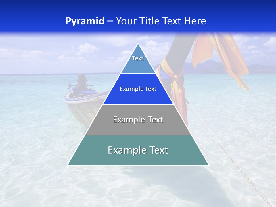 A Boat In The Water With A Blue Sky In The Background PowerPoint Template