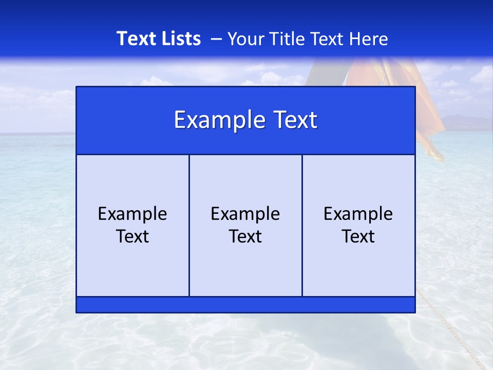 A Boat In The Water With A Blue Sky In The Background PowerPoint Template