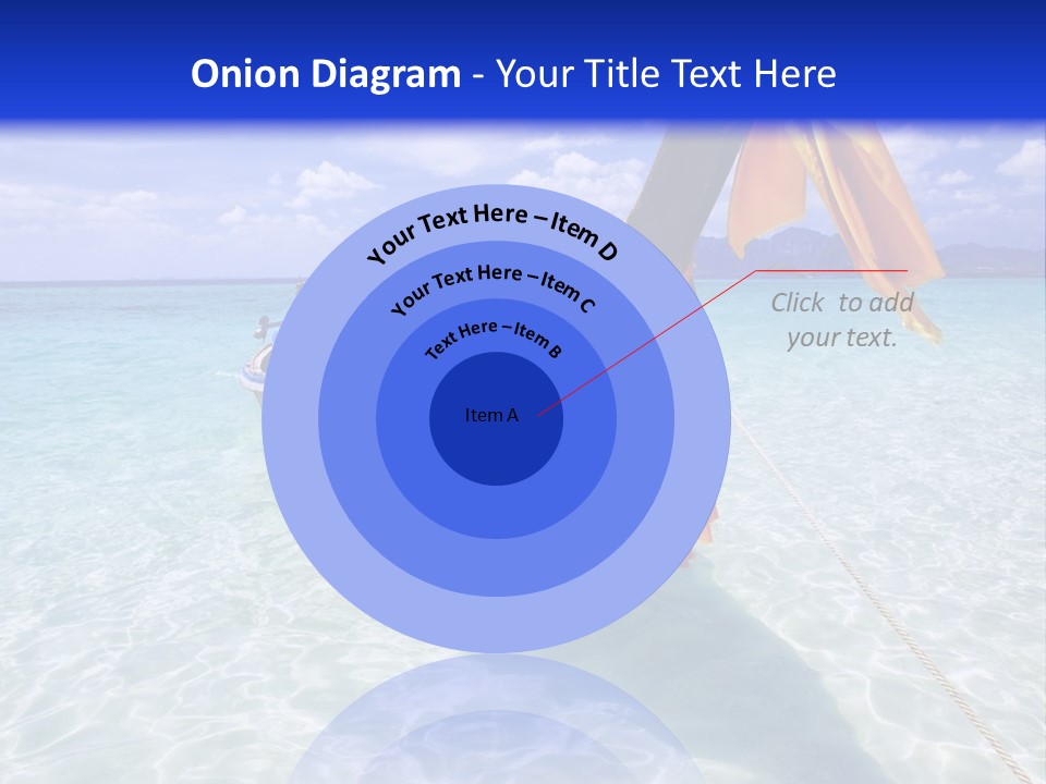 A Boat In The Water With A Blue Sky In The Background PowerPoint Template