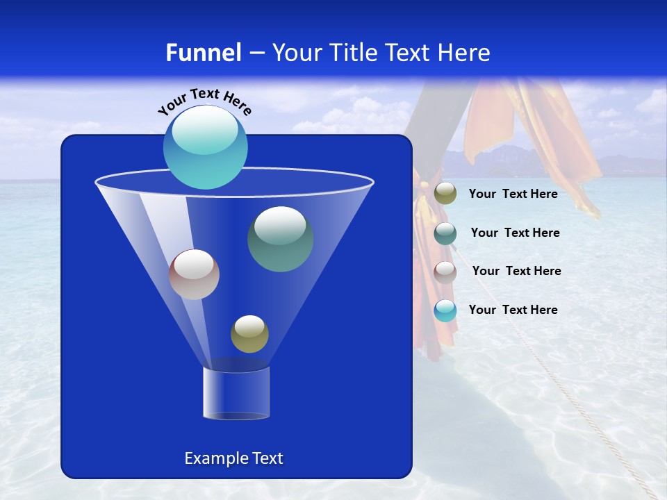 A Boat In The Water With A Blue Sky In The Background PowerPoint Template