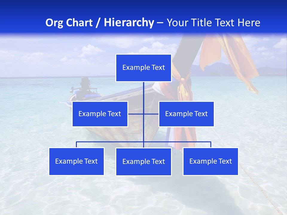 A Boat In The Water With A Blue Sky In The Background PowerPoint Template