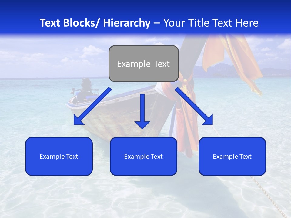 A Boat In The Water With A Blue Sky In The Background PowerPoint Template