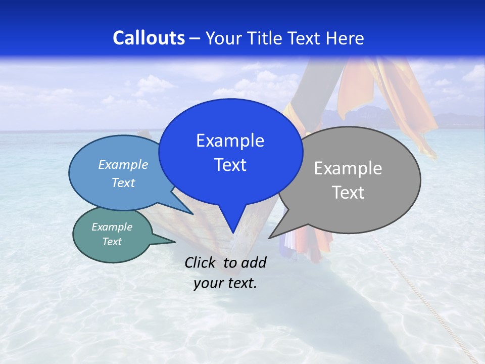 A Boat In The Water With A Blue Sky In The Background PowerPoint Template