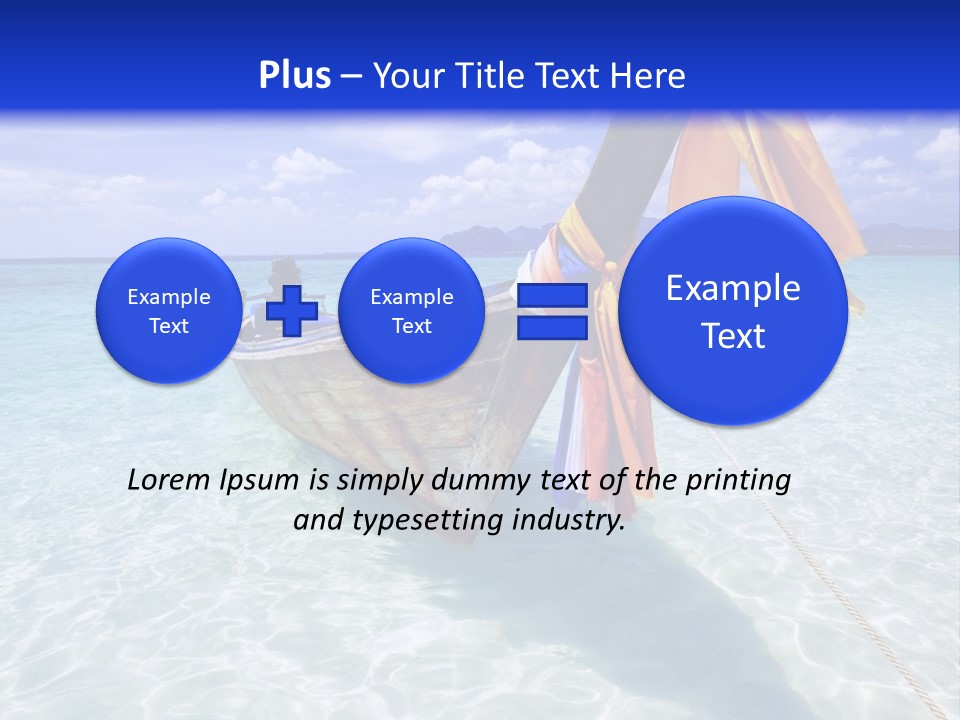 A Boat In The Water With A Blue Sky In The Background PowerPoint Template